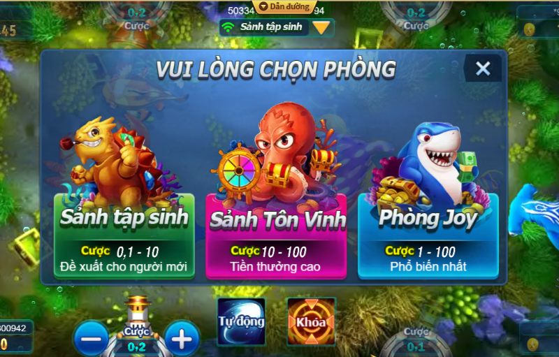 Sảnh chơi đẳng cấp có tại Bắn Cá Happy 33WIN