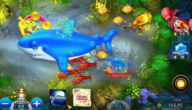 Một số chế độ trong game Happy Fishing 